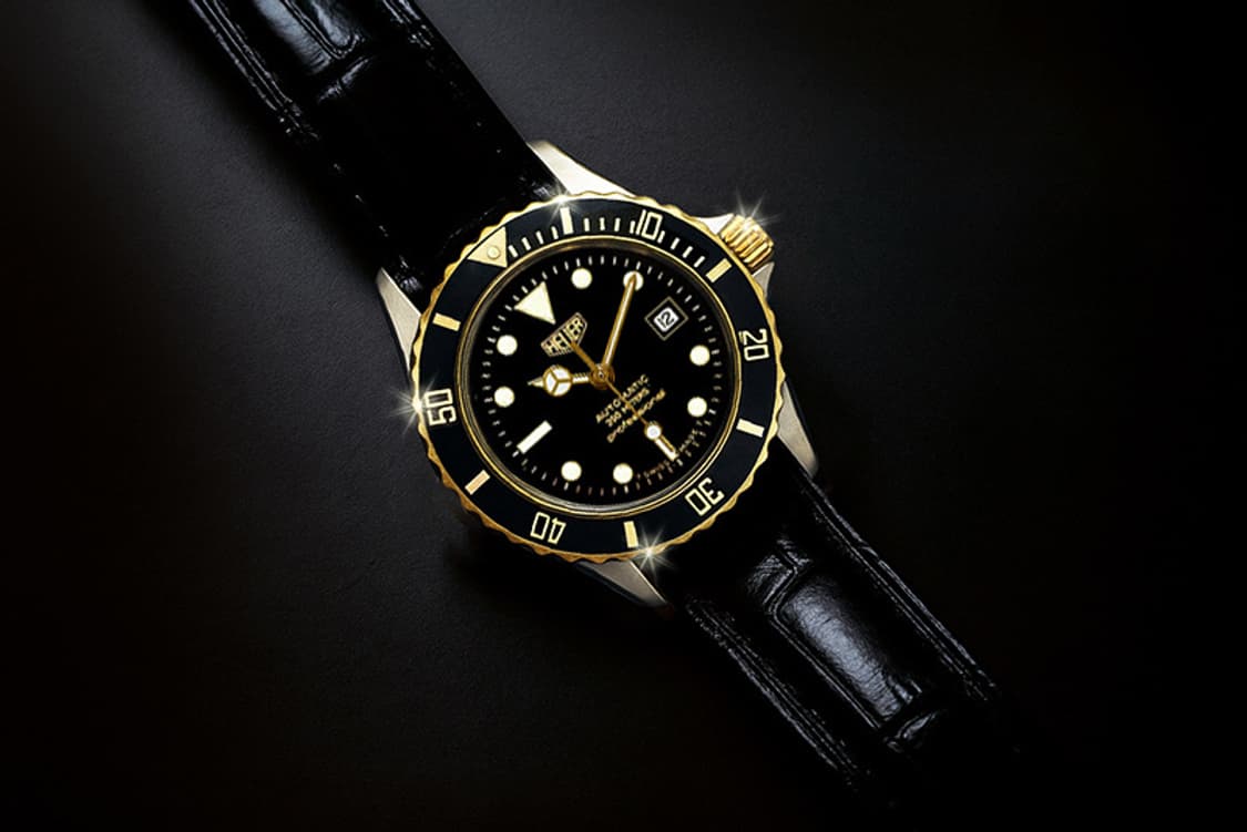 태그호이어 프로페셔널 1000M 블랙판 여성용 쿼츠 가죽 시계 상품이미지3