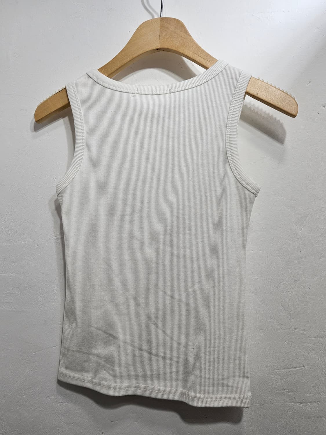 화이트 골지 나시티 (내수상품) 상품이미지5