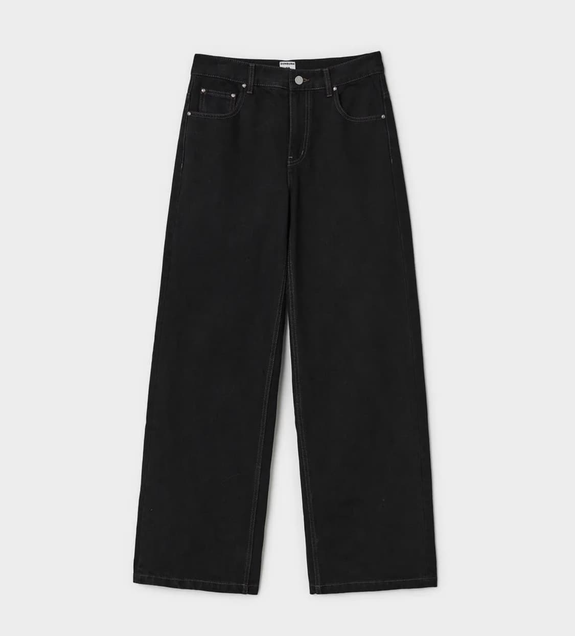 썬번프로젝트 Stitch Wide Denim Pants (BLACK) 상품이미지2