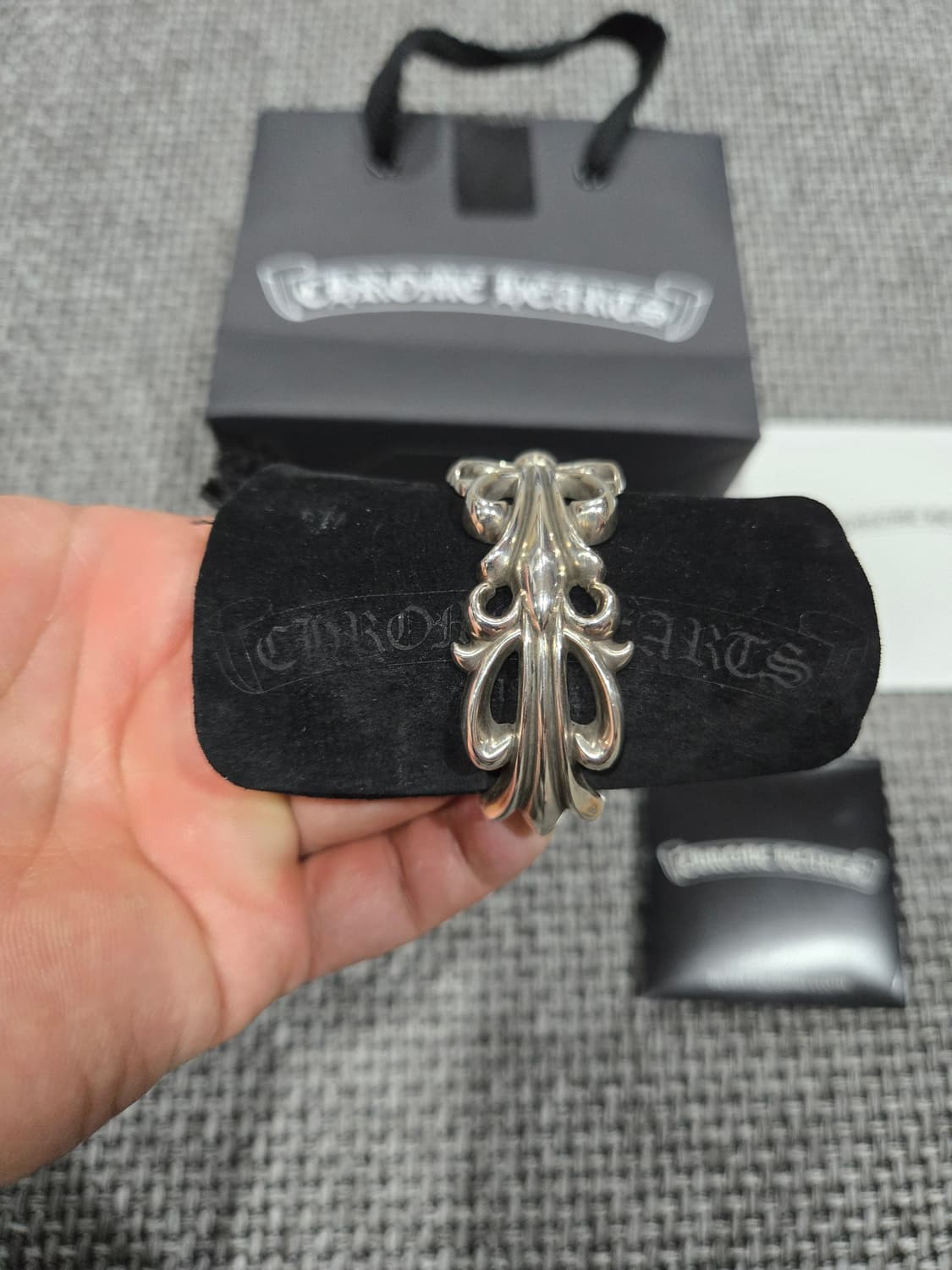 정품 크롬하츠 더블플로랄 뱅글 팔찌 상품이미지3