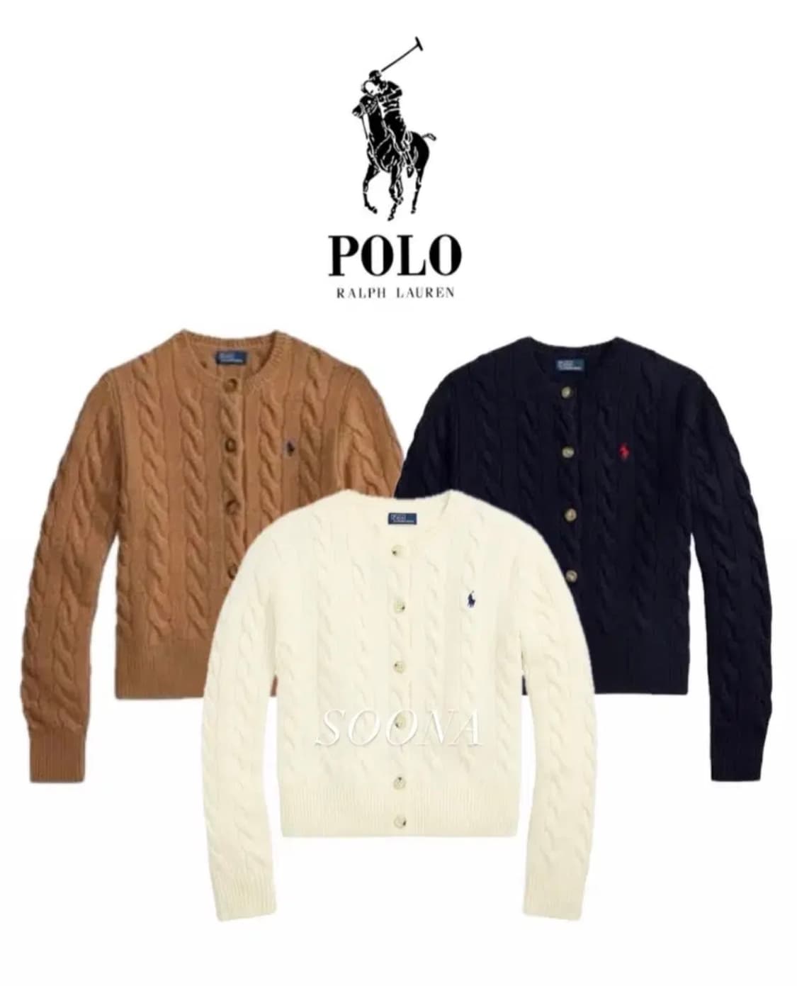 🔥[새상품/정품]🔥 폴로 여성 울 캐시미어 가디건 3color 상품이미지1
