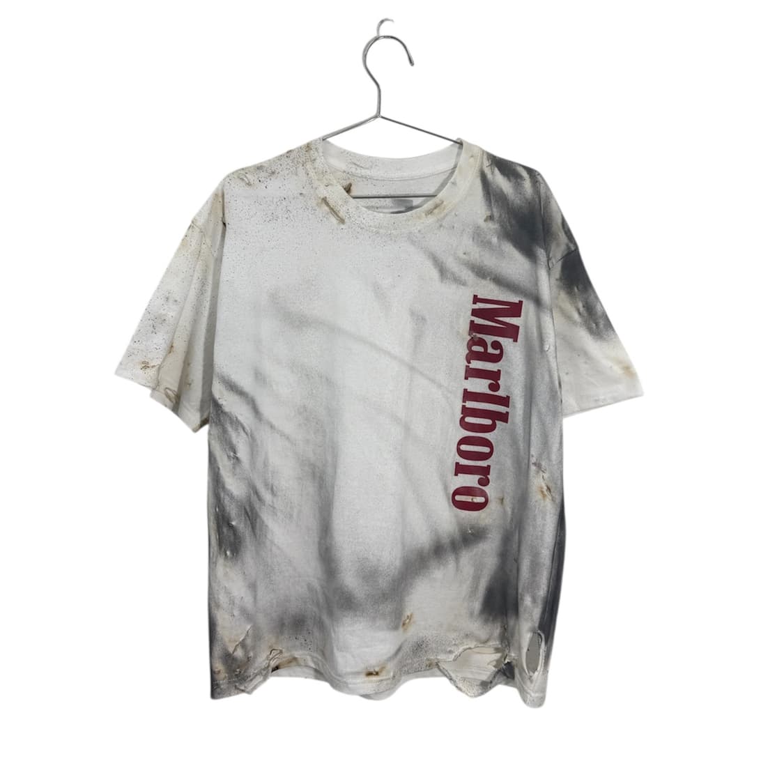 FE 말보로 빈티지 레트로 그릴드워싱 데미지 반팔 상품이미지1