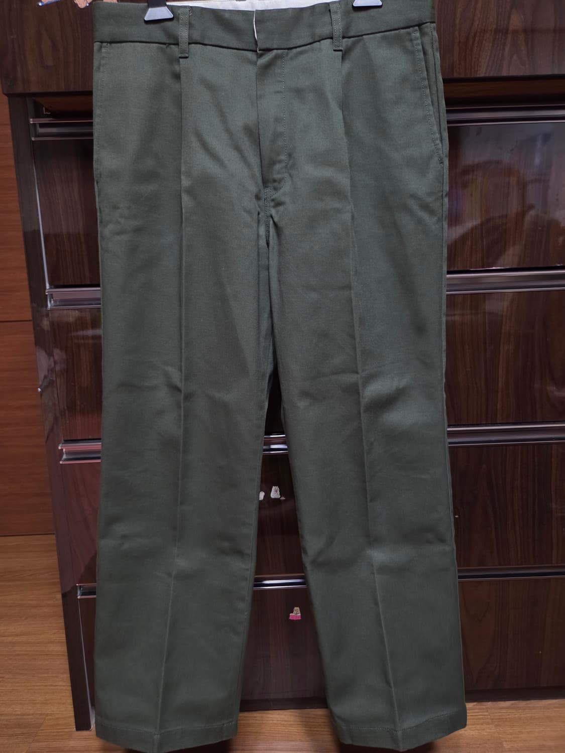 와코마리아 디키즈 플리티드 팬츠 올리브 M 상품이미지1