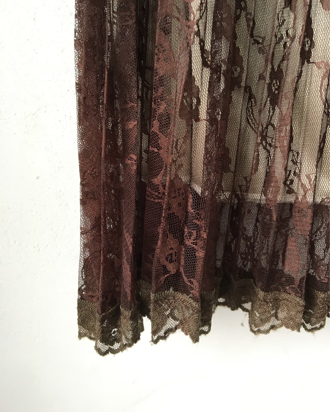 Lace pleats midi skirt 상품이미지3