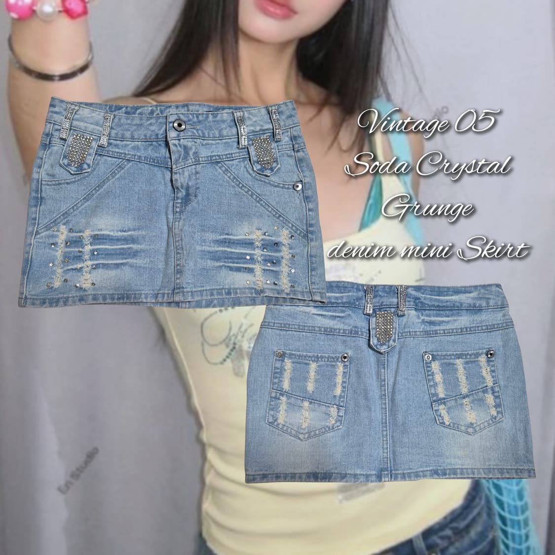 Vintage 05 Soda Crystal Grunge denim 상품이미지1
