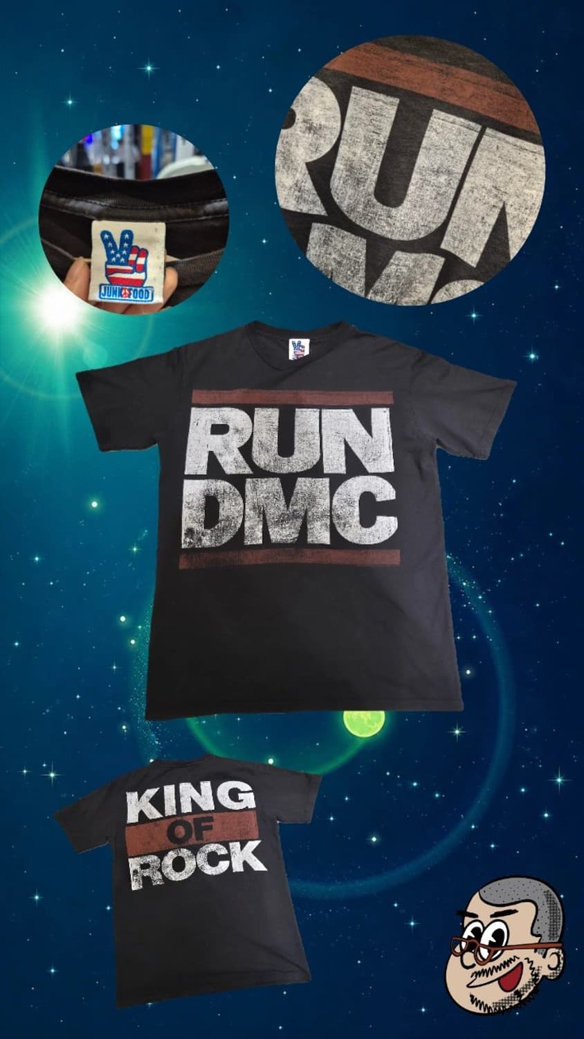 Junkfood Run-D.M.C. 클래식 로고 빈티지 티셔츠 상품이미지2