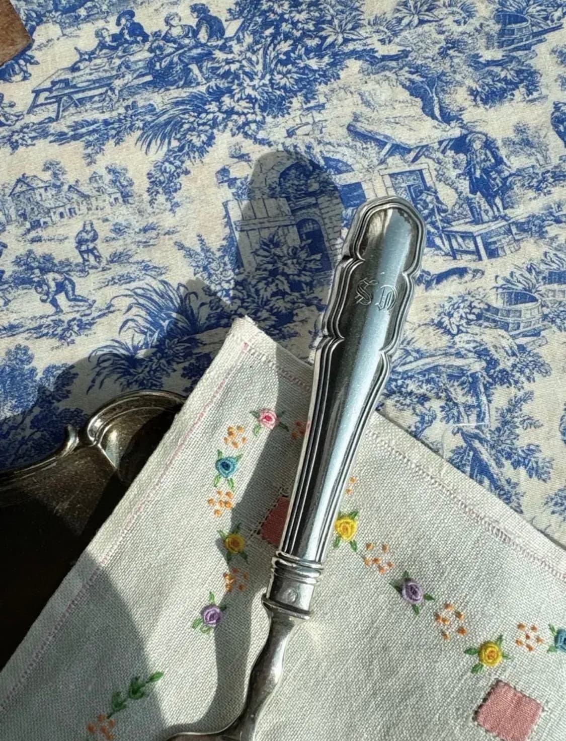 영국 앤틱 실버플레이트 버터 잼 스프레더 상품이미지3