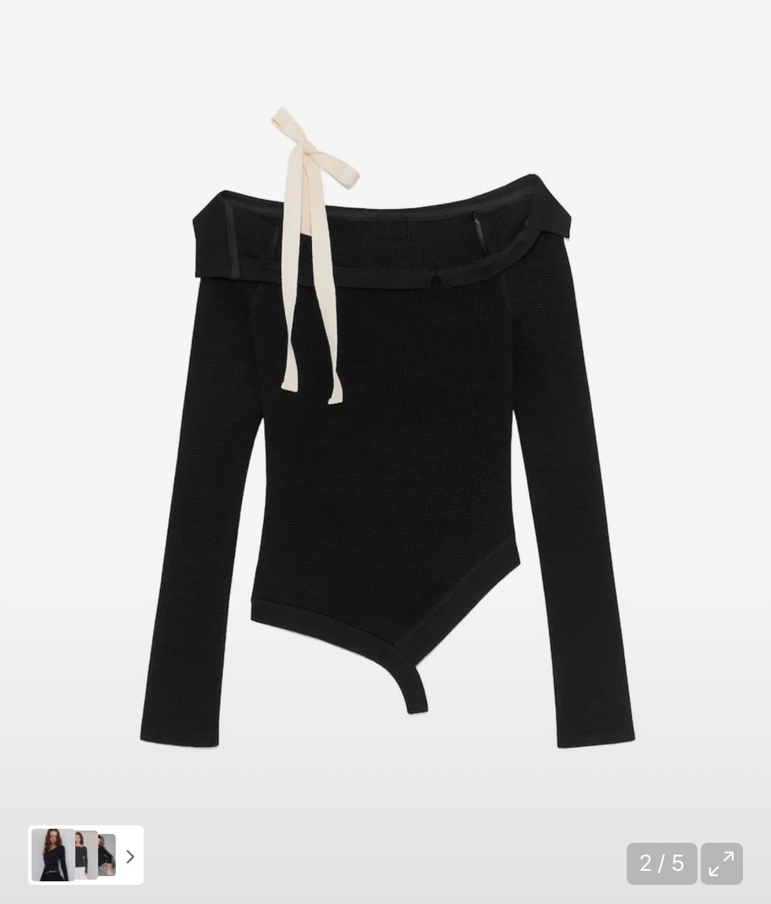 글로니 DEMI CUTOUT LONG SLEEVE (BLACK) M 상품이미지1