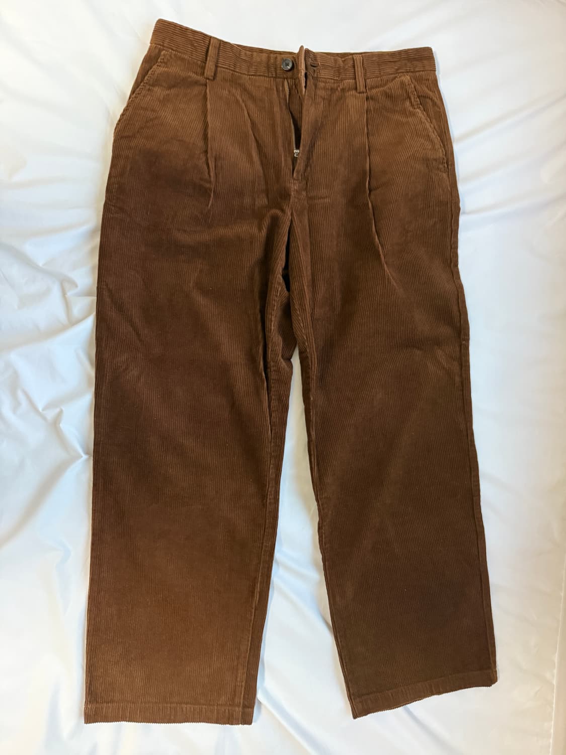 무신사 스탠다드 와이드 코듀로이 팬츠 브라운 (33) 상품이미지3