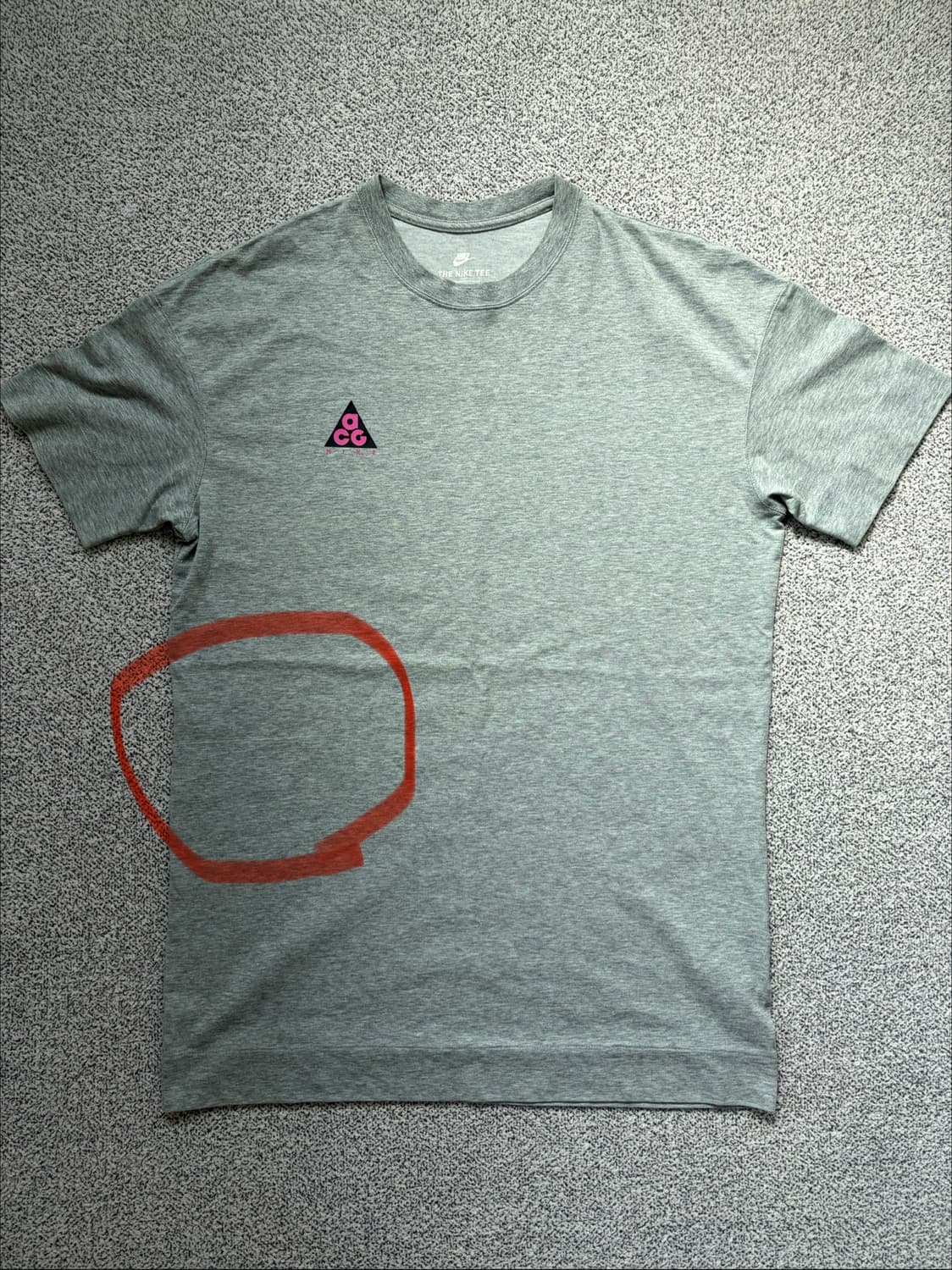 2018 나이키 ACG 그린 네오 티셔츠 다크 그레이 헤더 m 상품이미지2