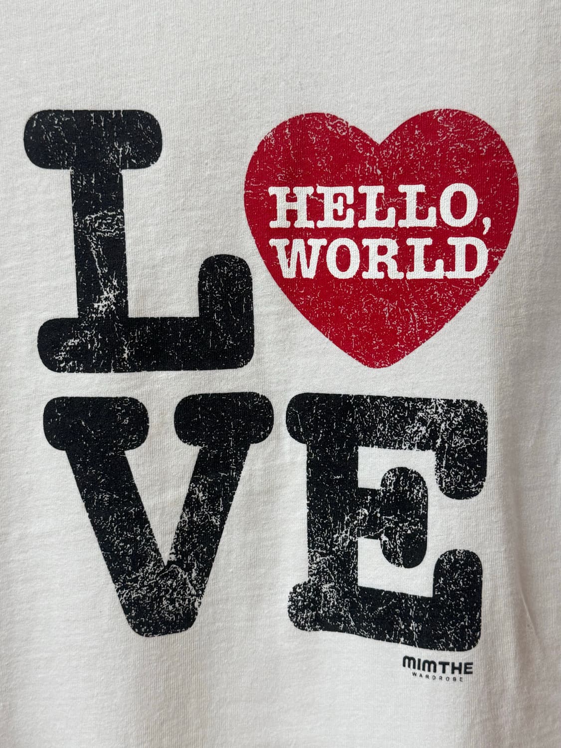 헬로 월드 LOVE 티셔츠 상품이미지3
