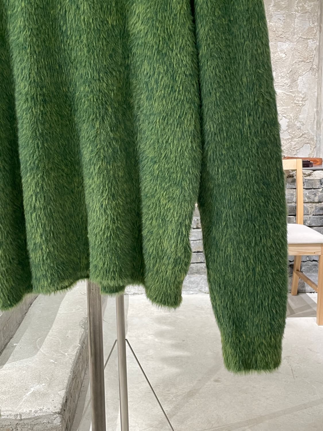 노매뉴얼 그레스 그린 헤어리 크루넥 니트 상품이미지5