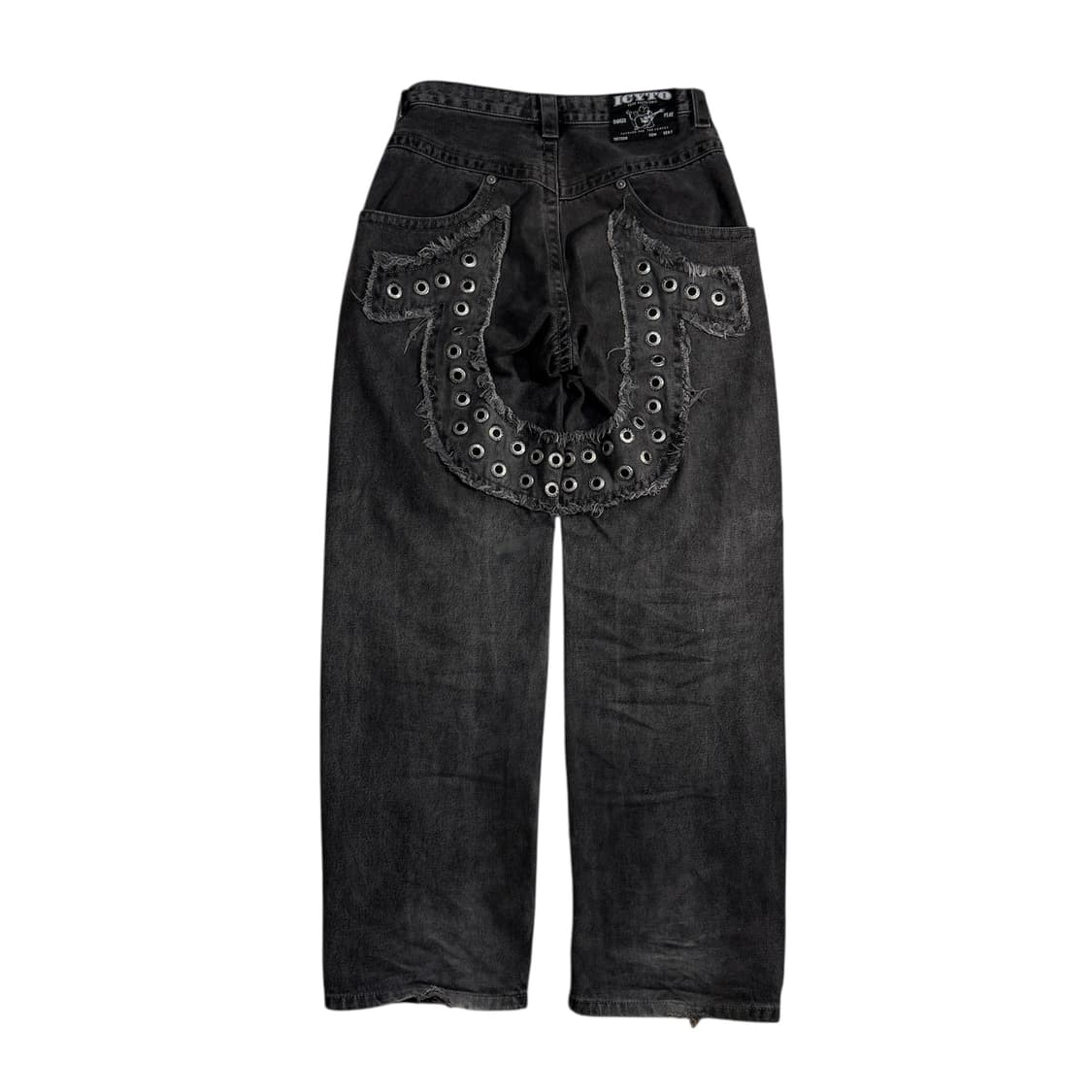 트루릴리전 X 아이시토 데인저 홀스 슈 데님팬츠 블랙 상품이미지2