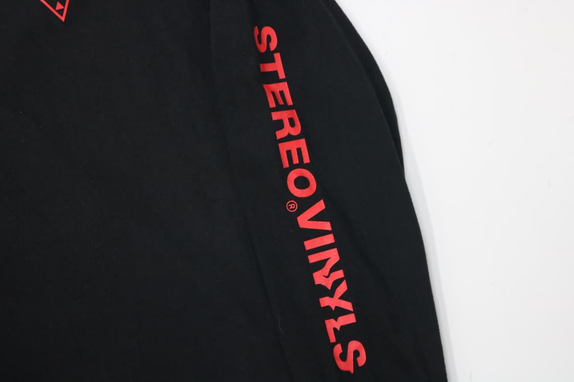 게스 x 스테레오 바이널즈 콜라보 블랙 그래픽 롱슬리브 티셔츠 (L) 상품이미지5