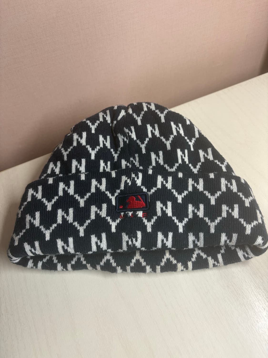 MLB NY 모노그램 비니(정품)♟️ 상품이미지1