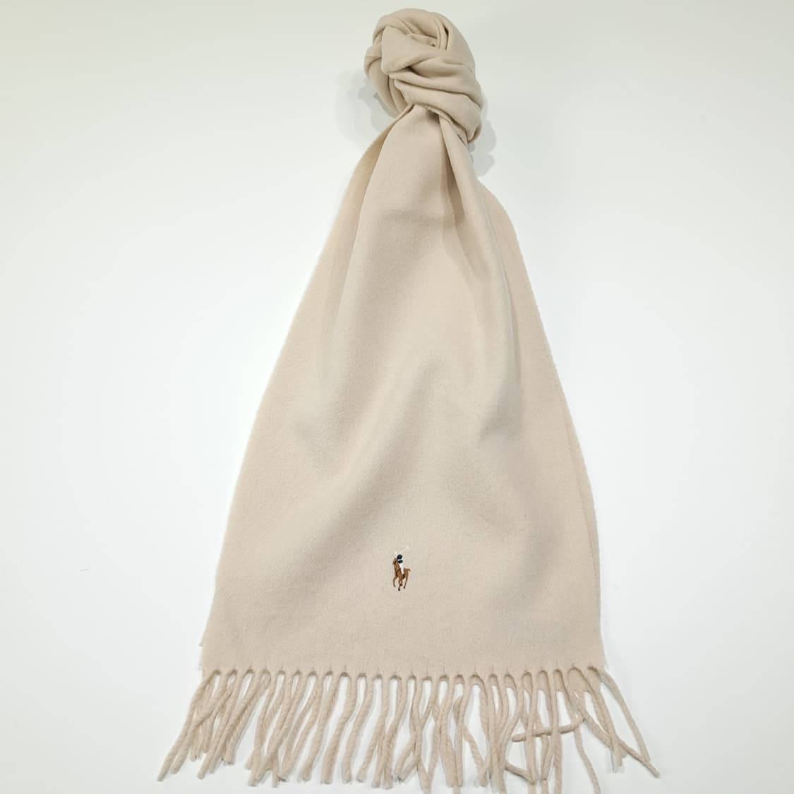 MX616 폴로 90s 울캐시미어 멀티포니 베이지오트밀 머플러목도리 상품이미지1