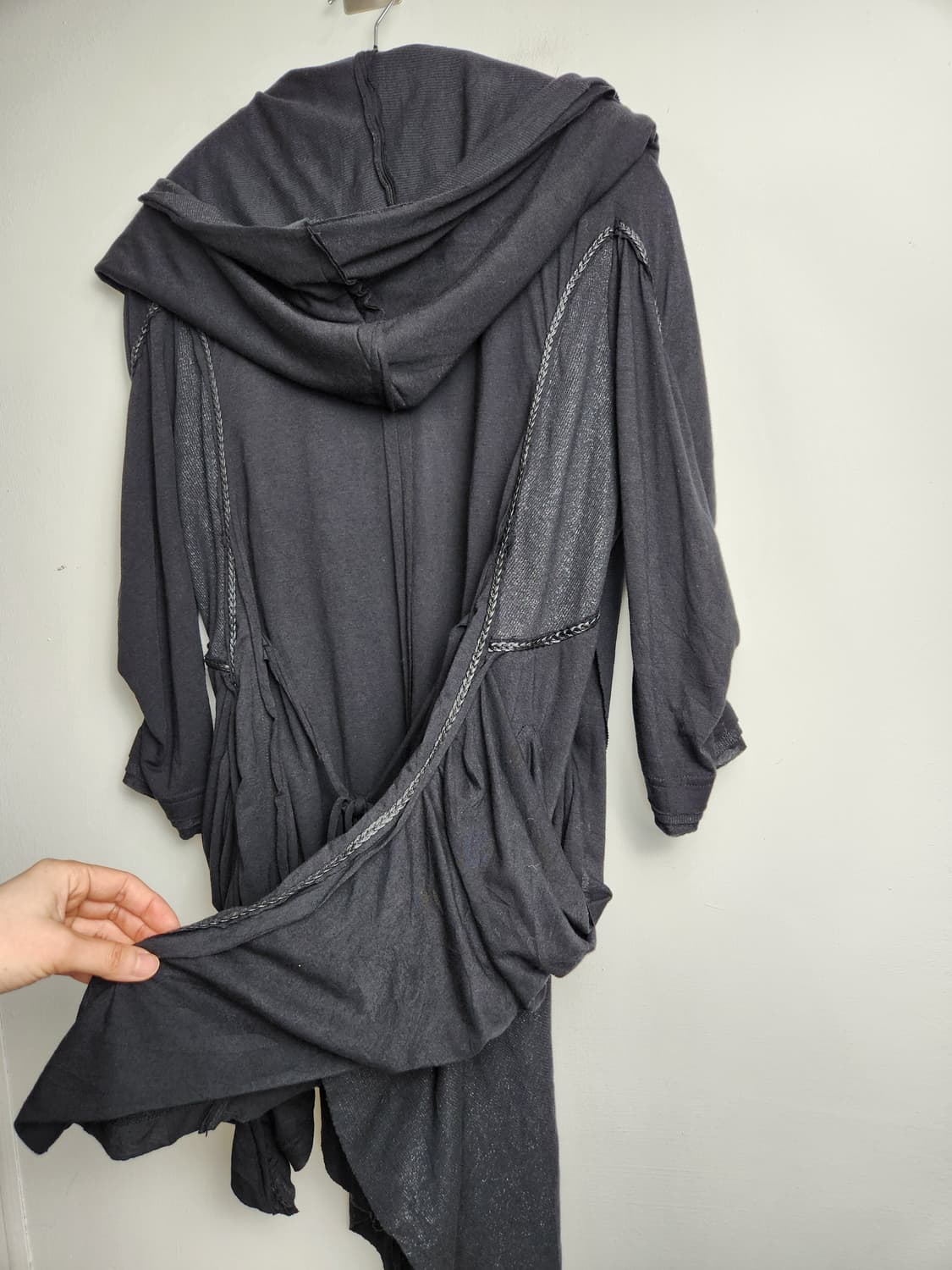 러플 후드 롱 가디건 상품이미지6