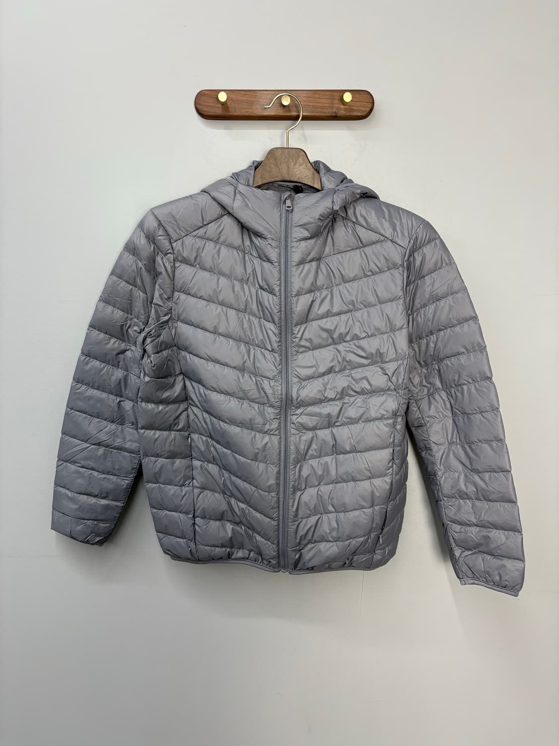 빈티지 그레이 라이트다운 경량 후드자켓 A3092 상품이미지2