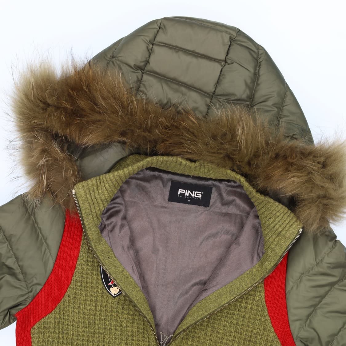 [95] 핑 골프 여성 덕다운 라쿤털 울 니트패딩 1209 H1 상품이미지3