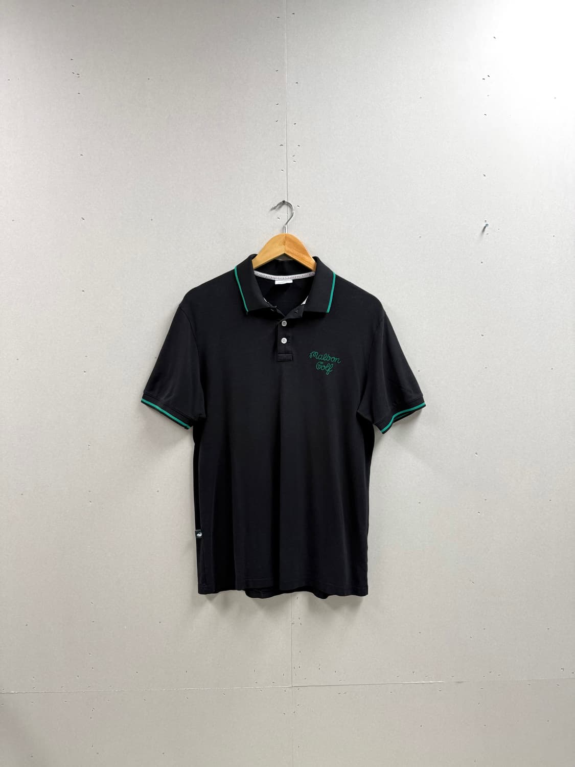남성 95~100 (m) / 말본 반팔 카라티 블랙 상품이미지1