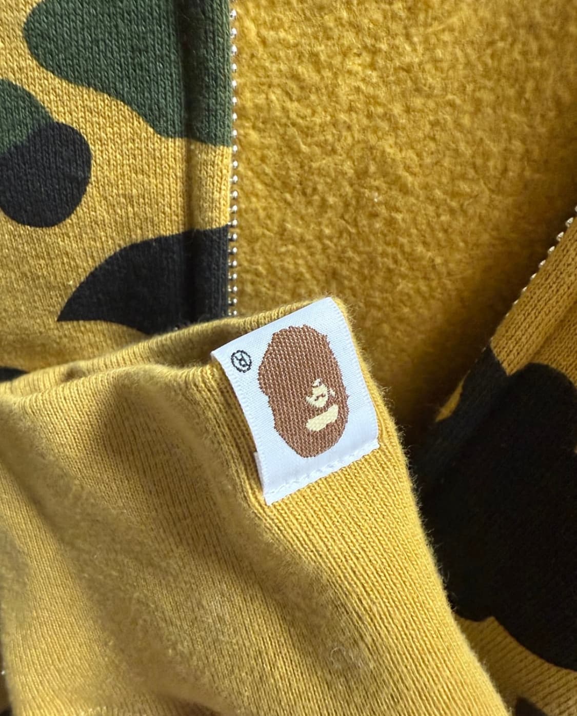 베이프 퍼스트 카모 샤크 풀 집 후드 옐로우 (m) 상품이미지6