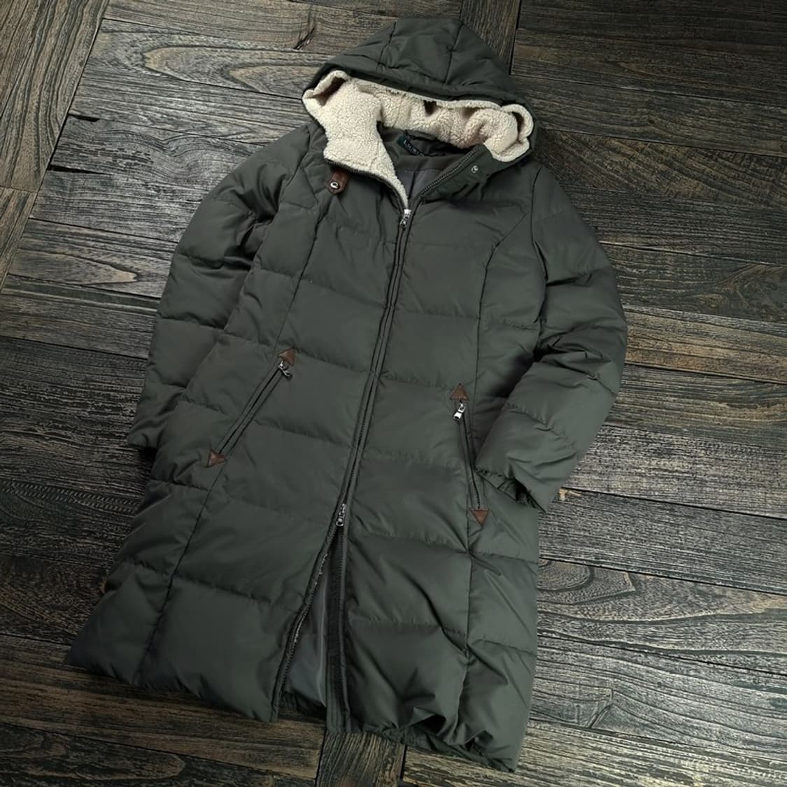 [폴로 랄프로렌] 덕다운 롱 패딩 카키 M18261 상품이미지1