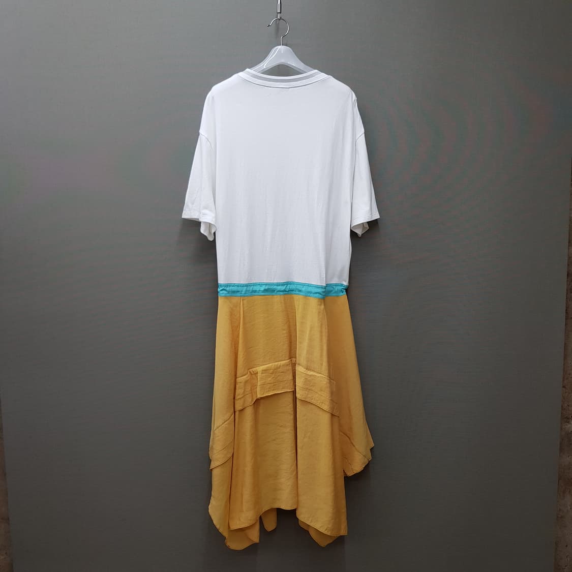 한섬 시스템 컬러블록 언발란스 원피스 M사이즈 상품이미지5