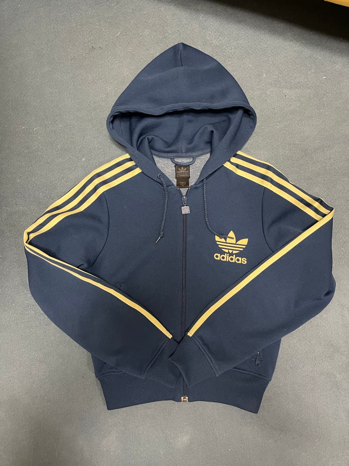 아디다스 파이어버드 후드플락 네이비 후드집업 상품이미지2