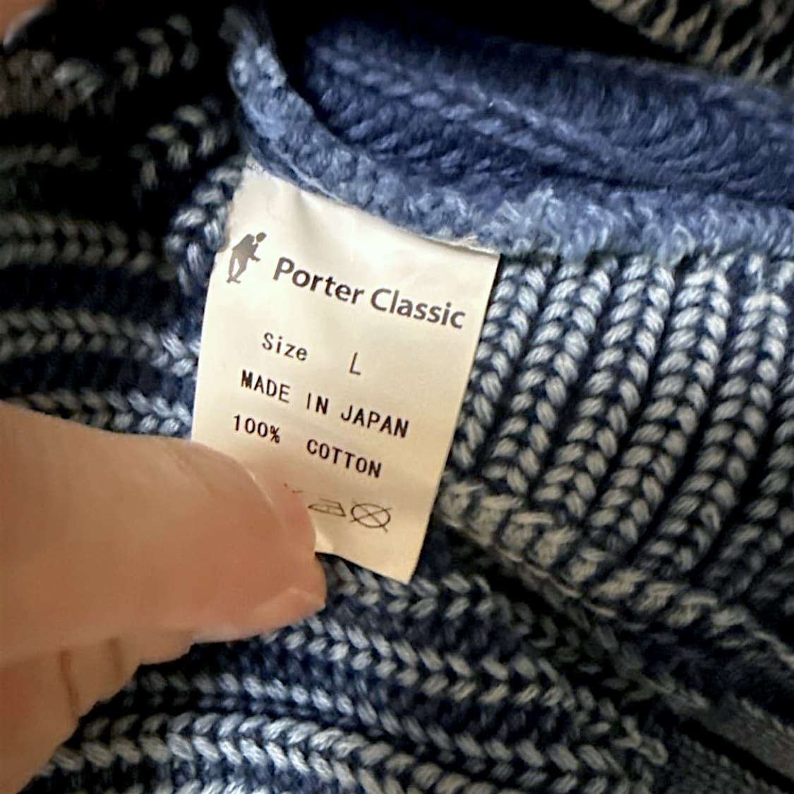 포터클래식 핸드웍 인디고 니트 가디건 상품이미지6