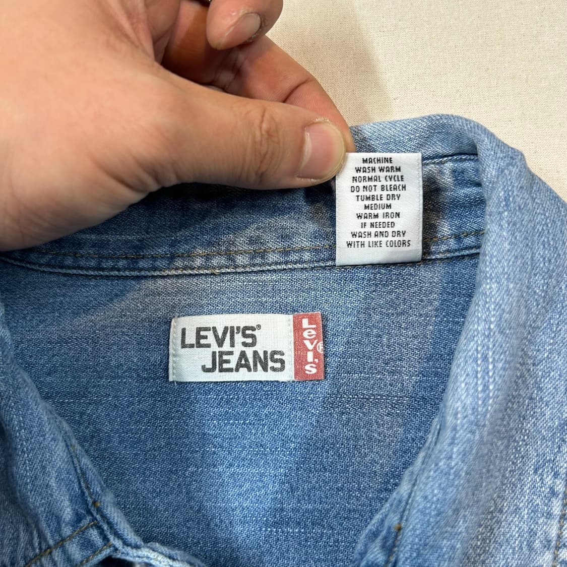 L) 리바이스 투포켓 워크 데님 셔츠 자켓 T버튼 타입 상품이미지8