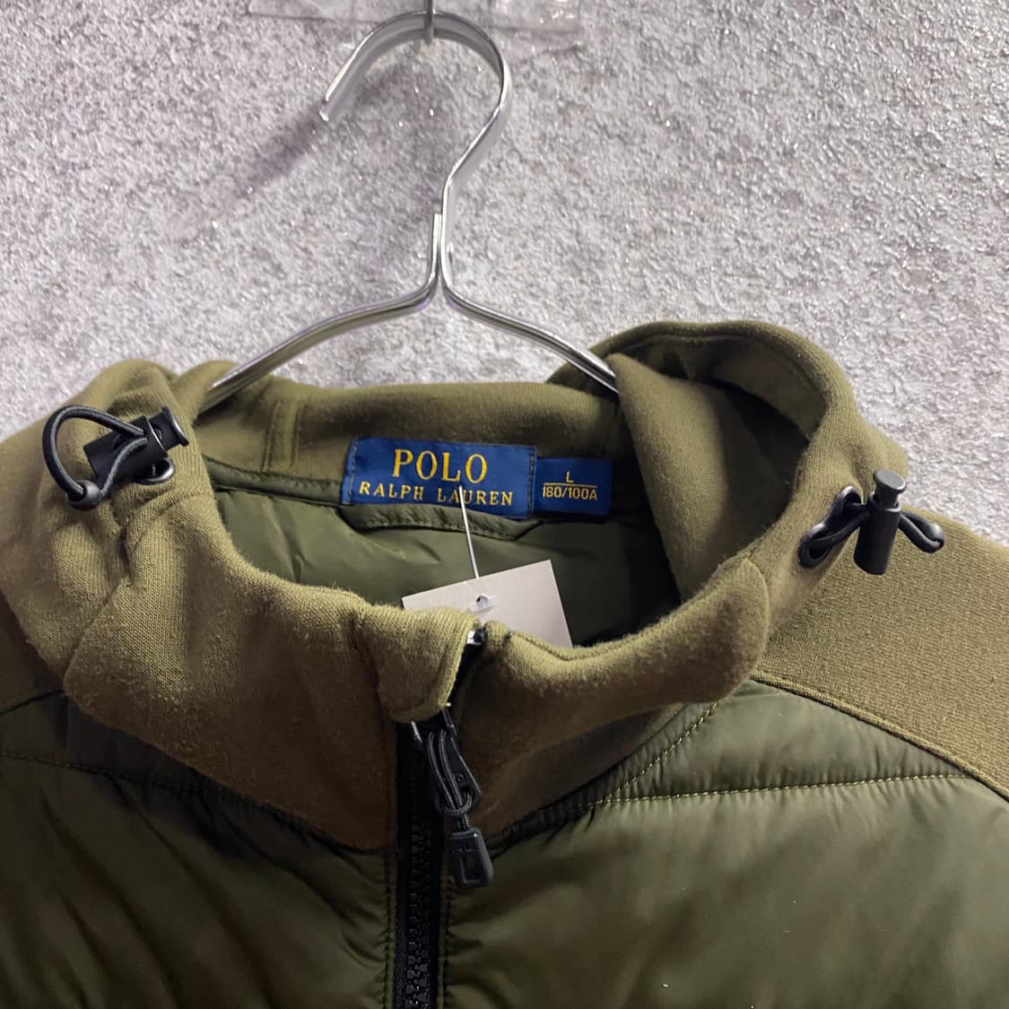 폴로랄프로렌 포니로고 패디드 테크 풀집 카키 자켓 B4213 상품이미지4