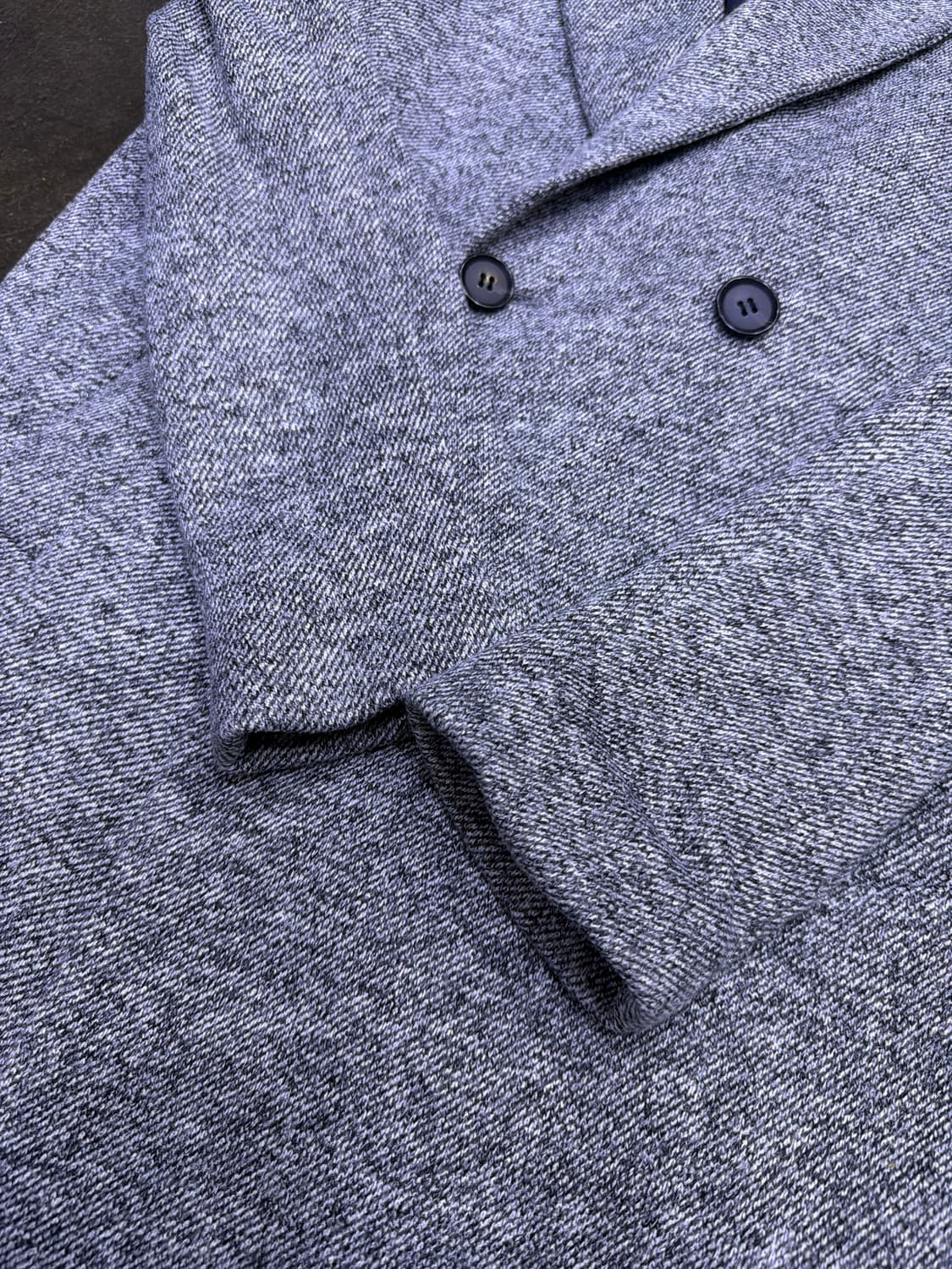 자라 더블 브레스트 하프 코트 그레이 M 상품이미지5