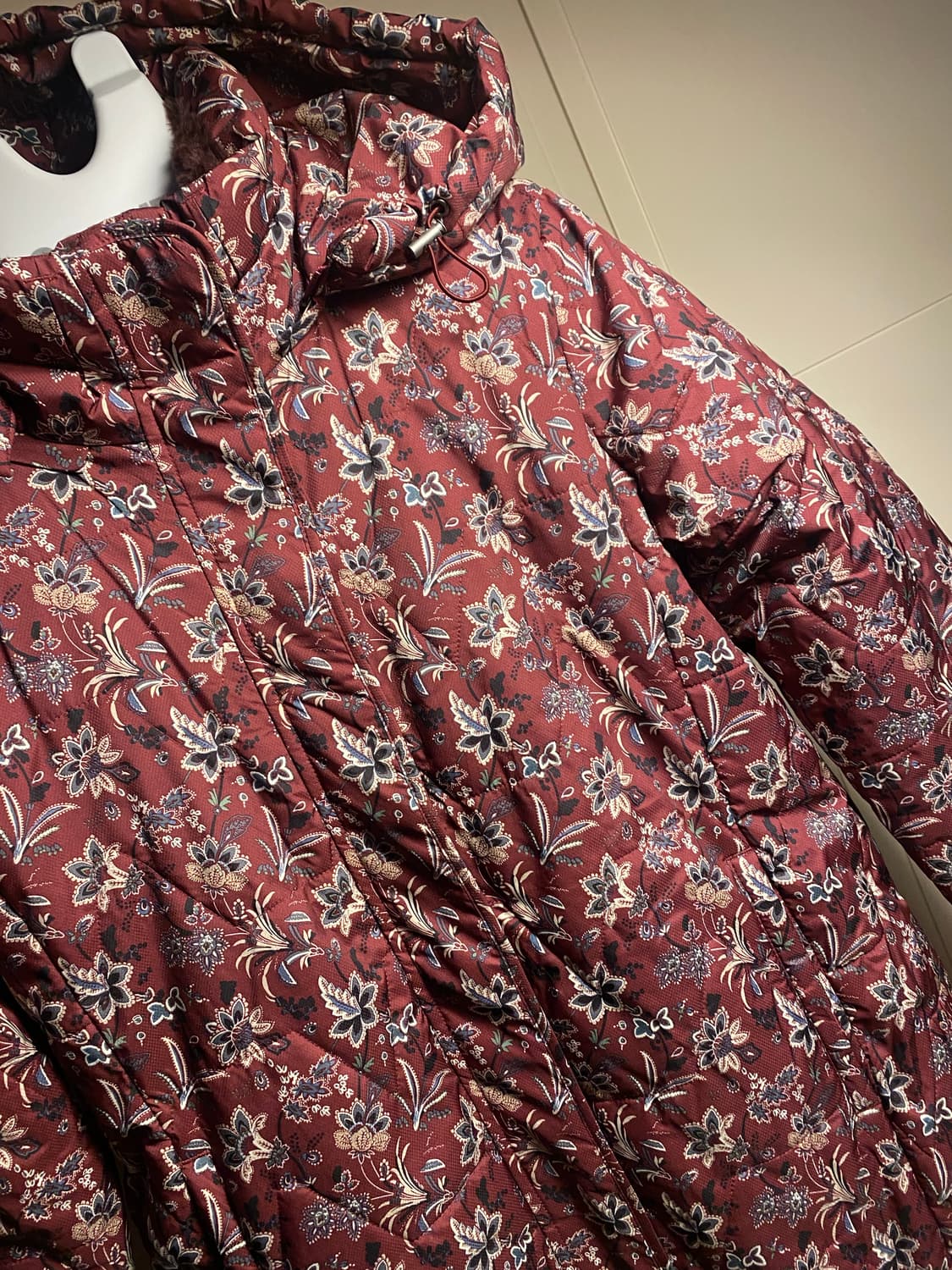 로질리 꽃무늬 누빔 롱 코트 상품이미지2