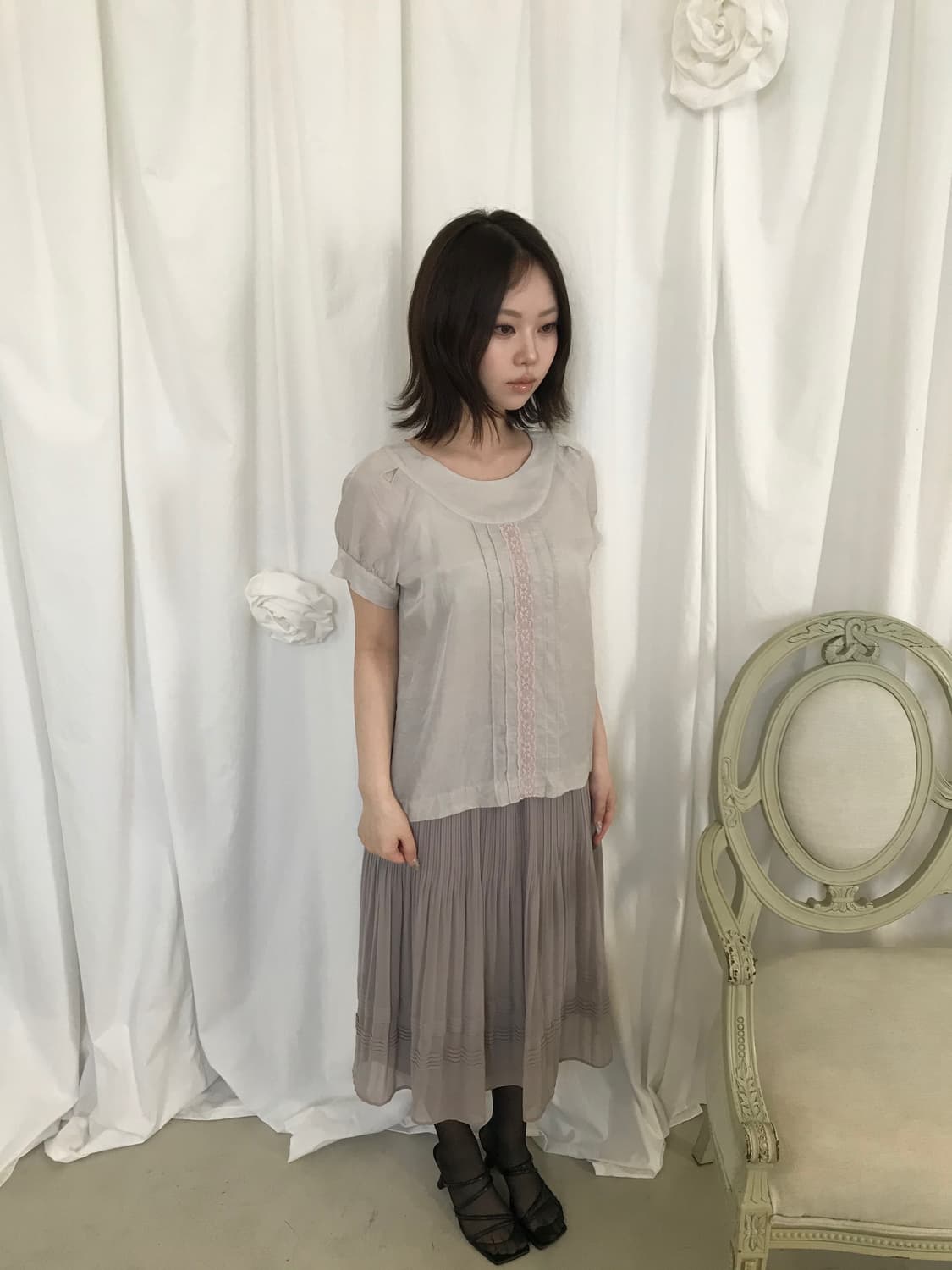 뮤트 미디 스커트 상품이미지2