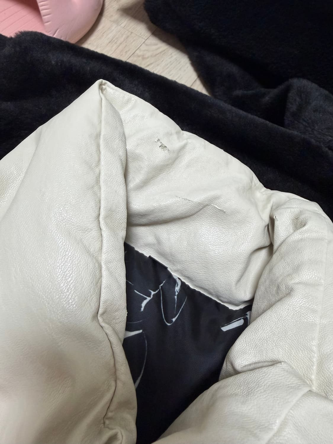 떠그클럽 레더 패딩 M 상품이미지7