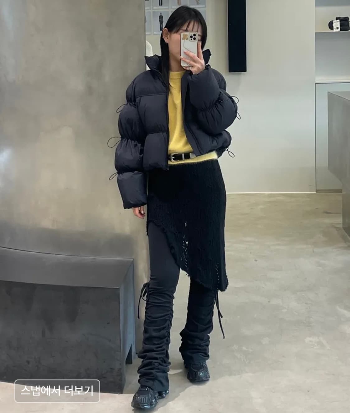 다이애그널 패딩 STOPPER SHORT PADDING (black) 상품이미지8