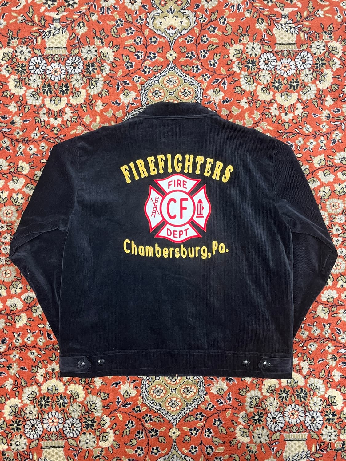 [L] Backers jpn 파이어파이터 자수 블랙 코듀로이 자켓 상품이미지1