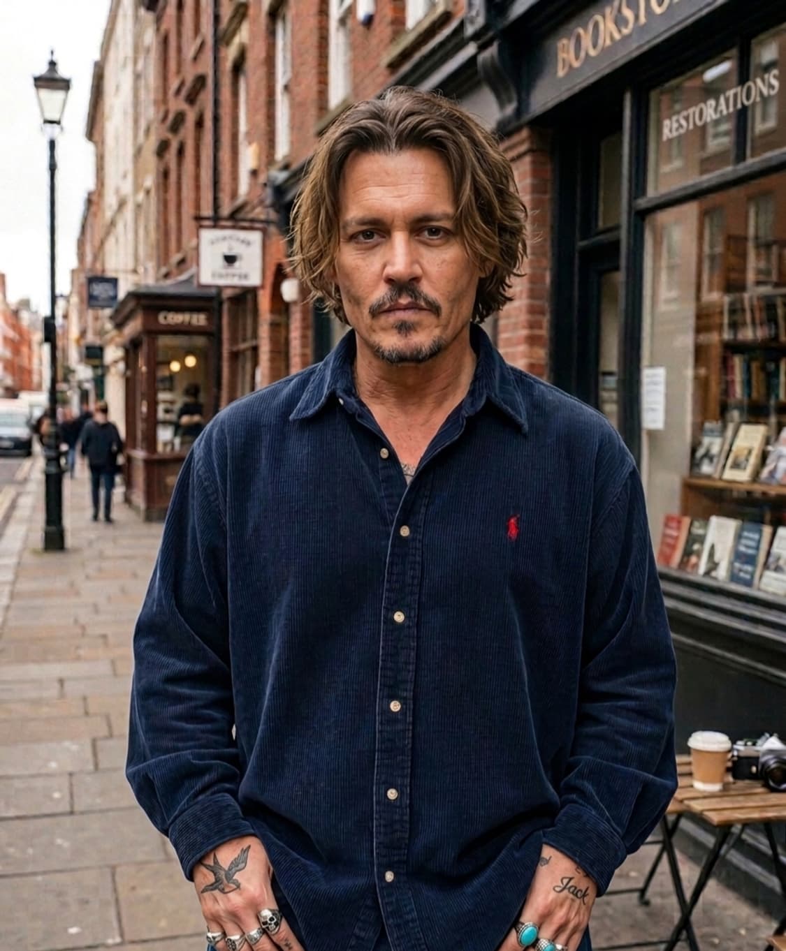 폴로랄프로렌 헤비 코듀로이 셔츠 네이비 L 상품이미지3