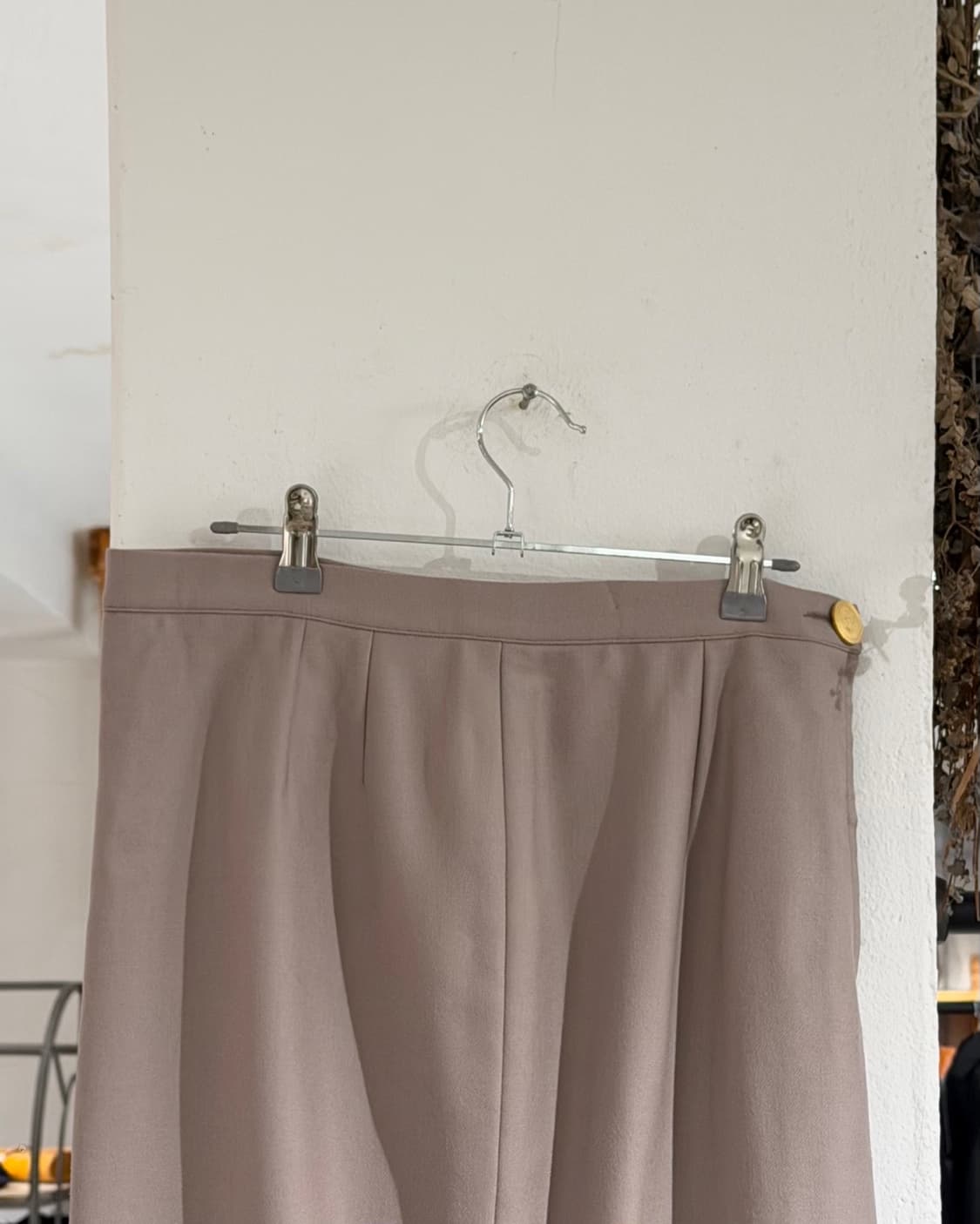 크리스찬 디올 핑크베이지 울 미디 스커트 상품이미지2