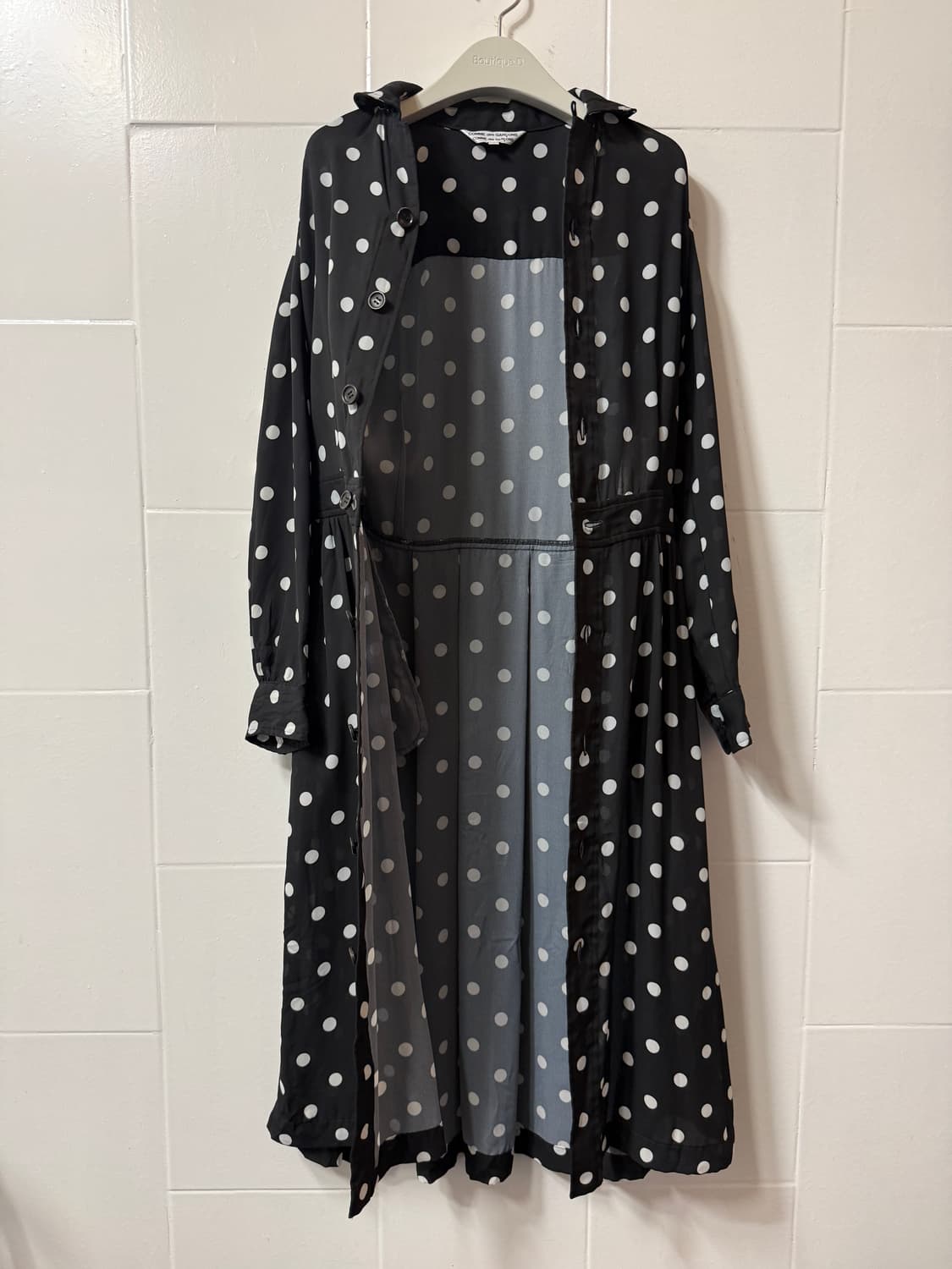 꼼데가르송 도트 셔츠 롱 원피스 상품이미지5