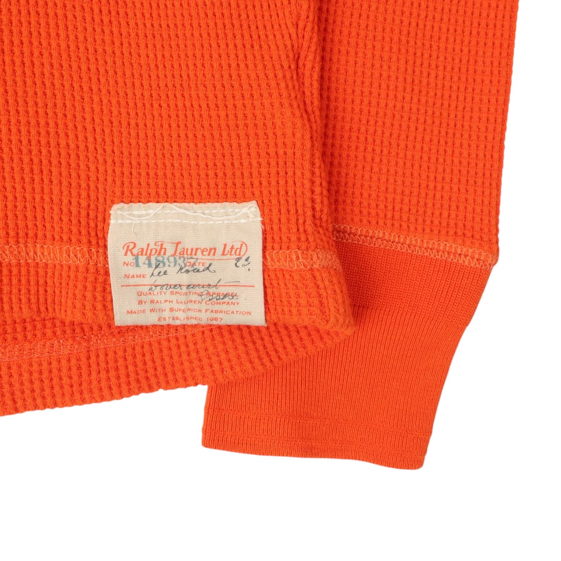 폴로 랄프로렌 ltd 오렌지 와플 롱슬리브 상품이미지4