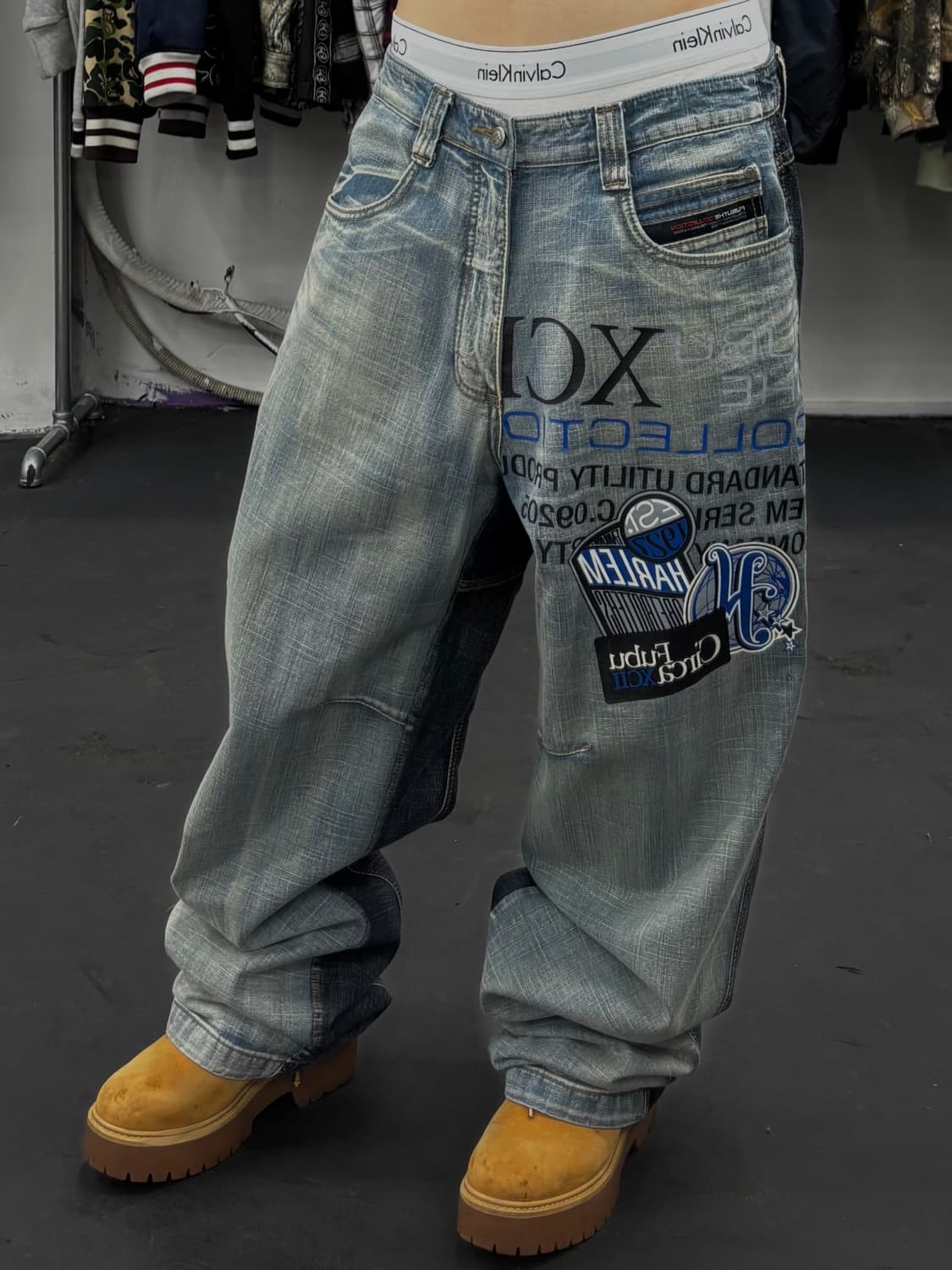 FUBU 푸부 투톤 올드스쿨 데님팬츠 상품이미지1