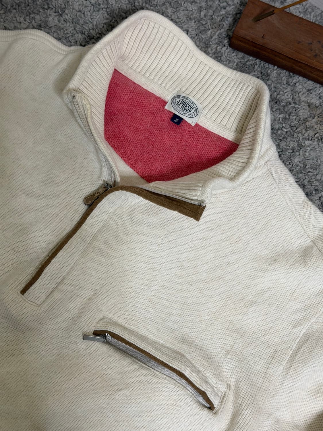 제이프레스 하프 집업 니트 상품이미지1