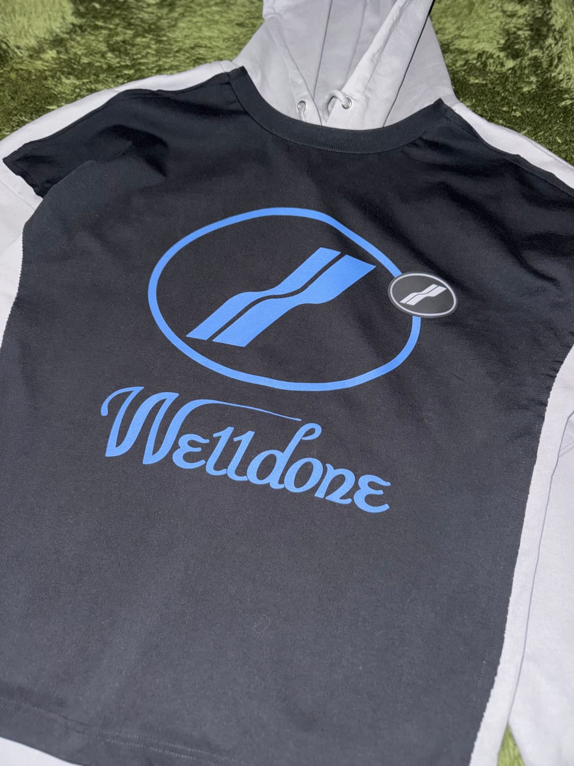 We11done 웰던 오버사이즈드 오버레이 패널 로고 후디 상품이미지2