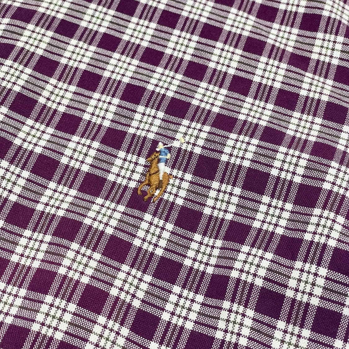 POLO 폴로 랄프로렌 포플린 퍼플 체크 셔츠 상품이미지3