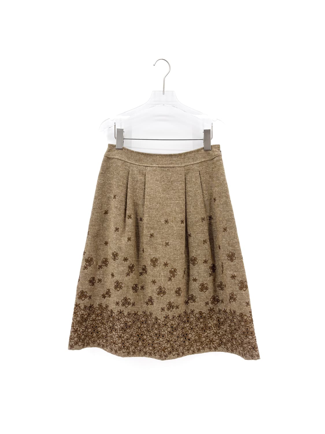 빈티지 플라워 자수 미디 스커트 상품이미지1