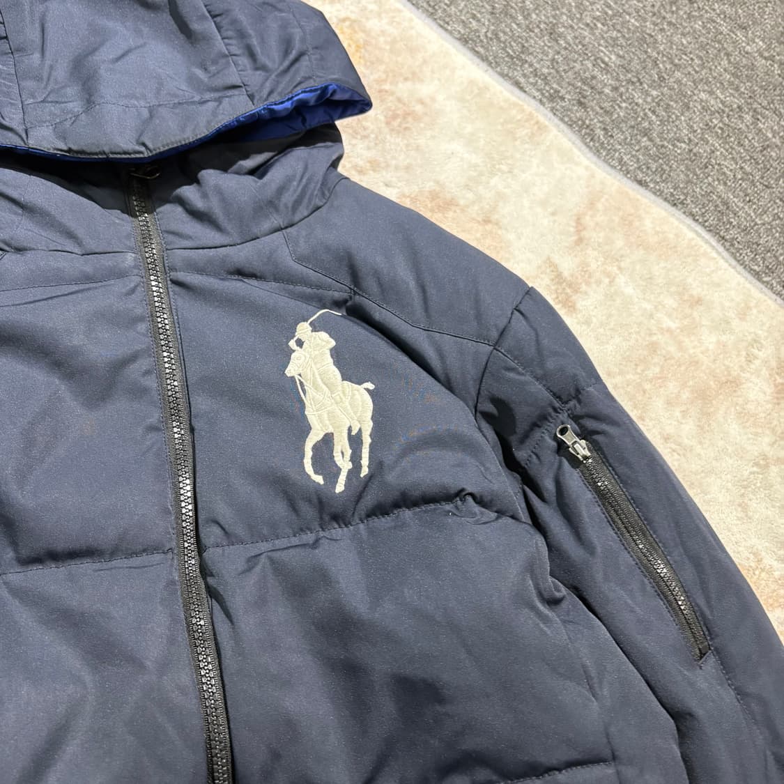 폴로 빅포니 빈티지 패딩 후드점퍼 상품이미지4