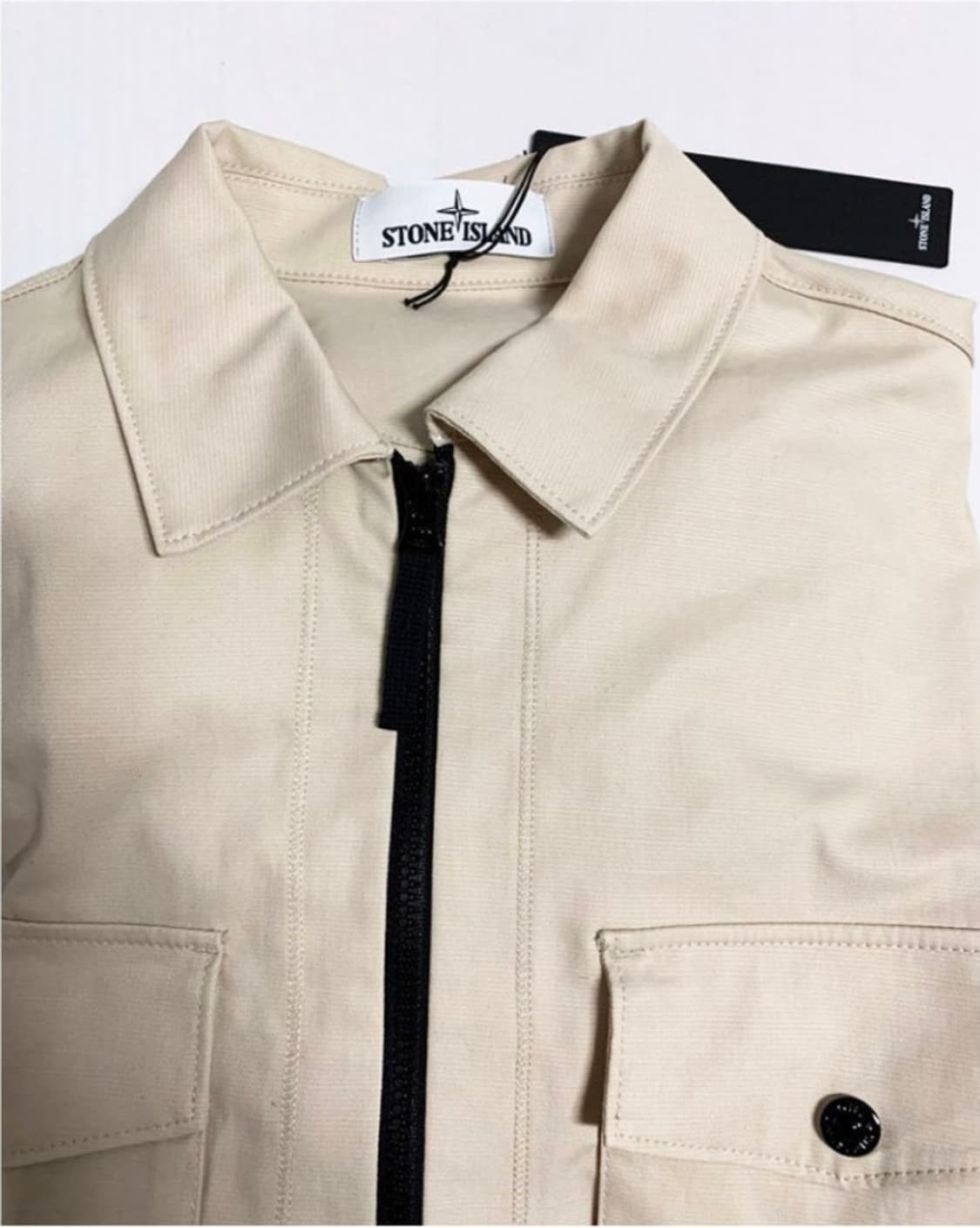 스톤아일랜드 20ss 코튼블렌드오버셔츠 베이지 상품이미지4