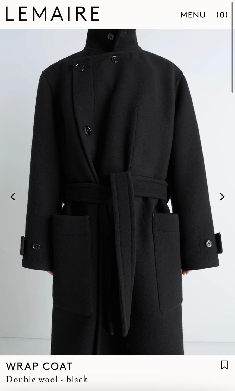[S] 르메르 랩코트 블랙 새상품 상품이미지1