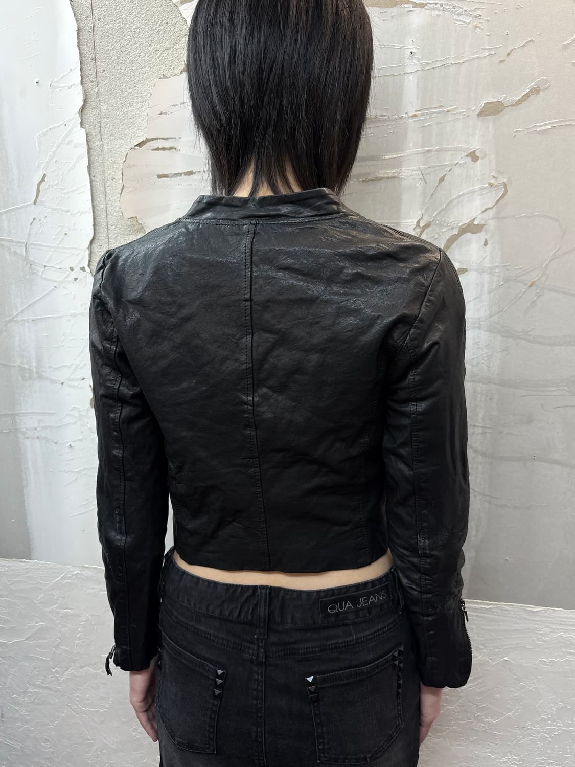 oblique double  zipper sheepskin jacket 상품이미지4